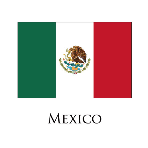 Mexico flag logo vinyl decal